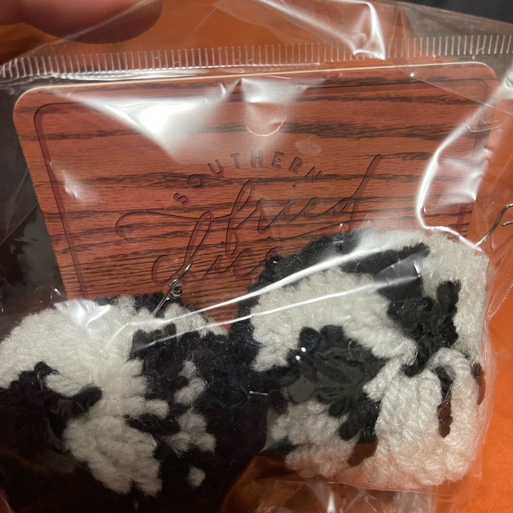 Southern Fried Black and White Scrunchie